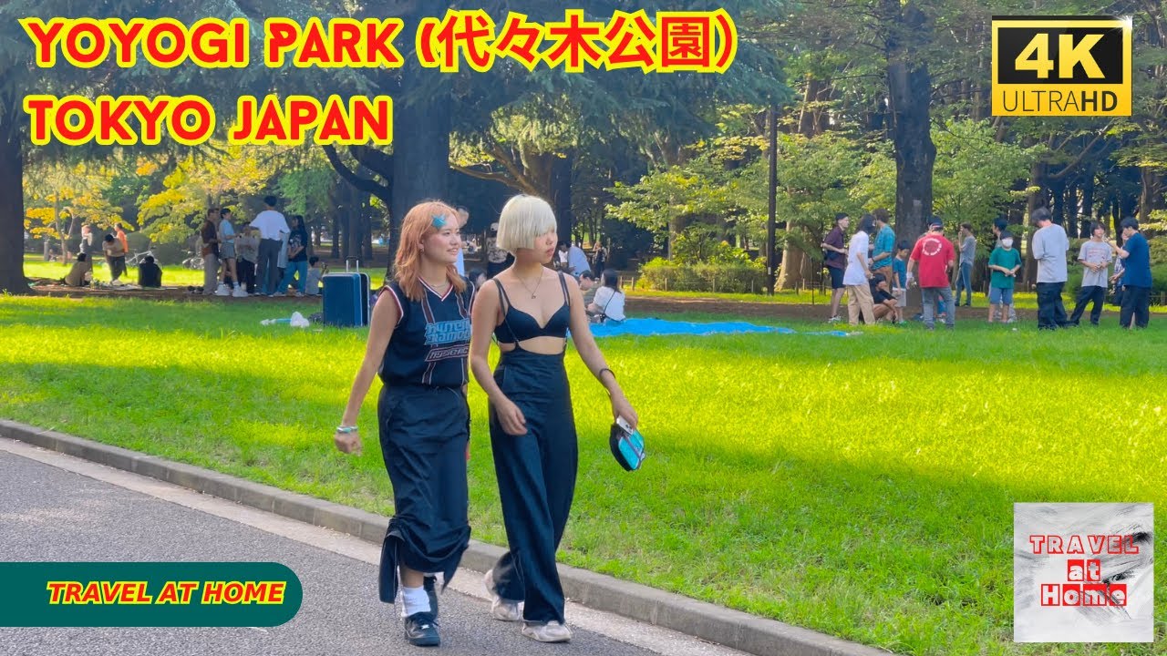 4k hdr japan travel | Walk in Yoyogi Park (代々木公園）Tokyo japan |  Relaxing Natural City ambience