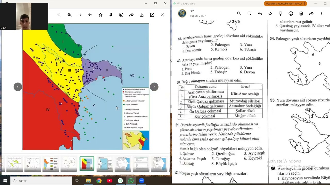 Azərbaycanın geoloji quruluşu.Dim testi coğrafiya.2025