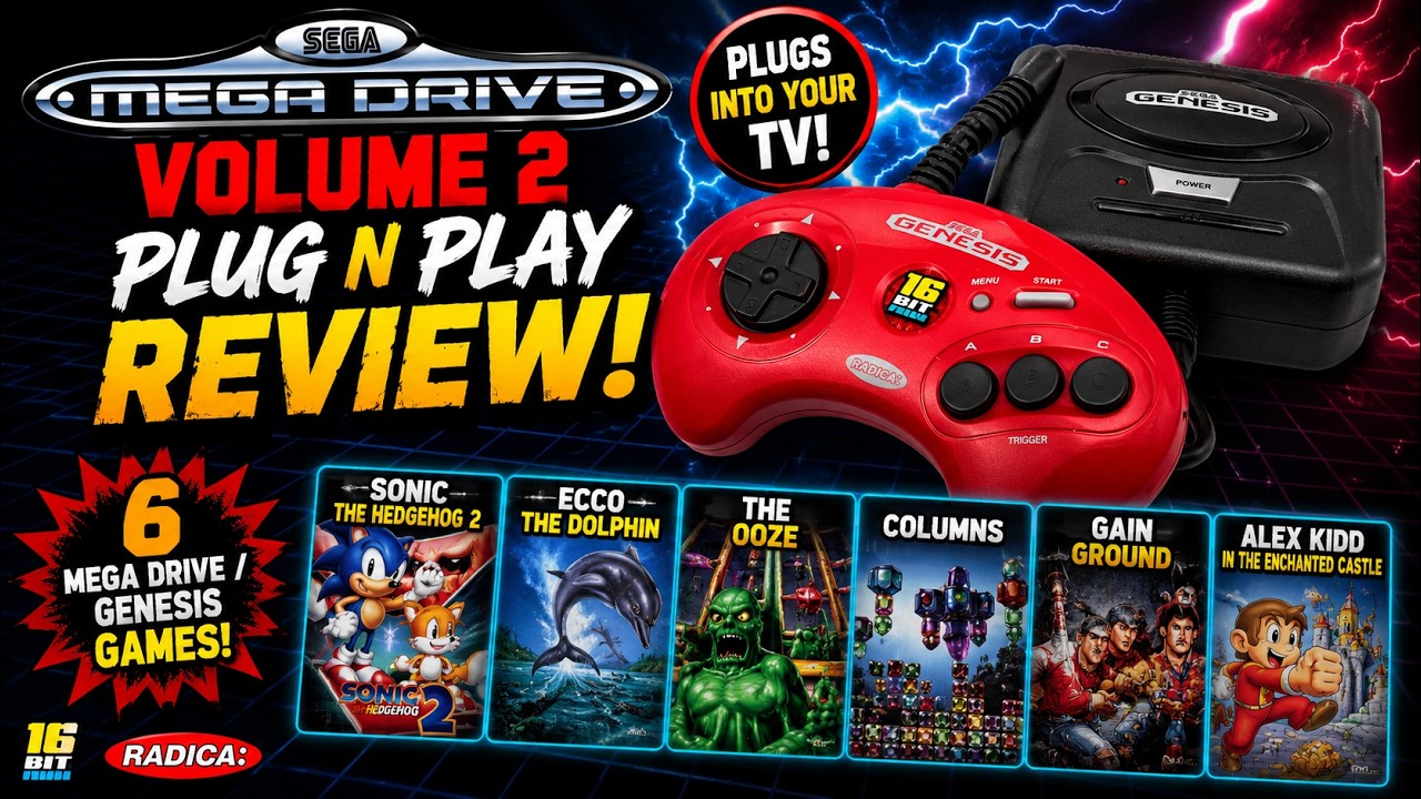 Sega Mega Drive / Genesis  Volume 2 Plug n Play TV Legends Review (Volume II by Radica) 6 Games in 1