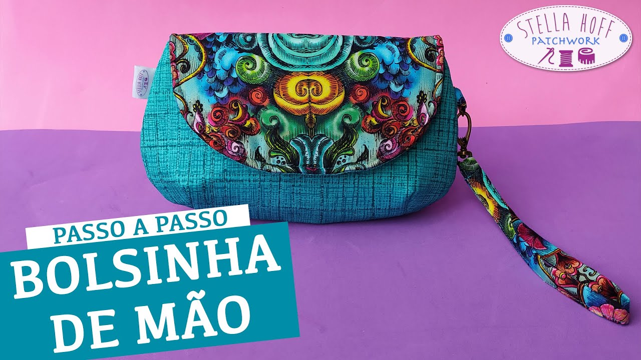 Como fazer Bolsinha de m&atilde;o - Clutch Passo a Passo com molde