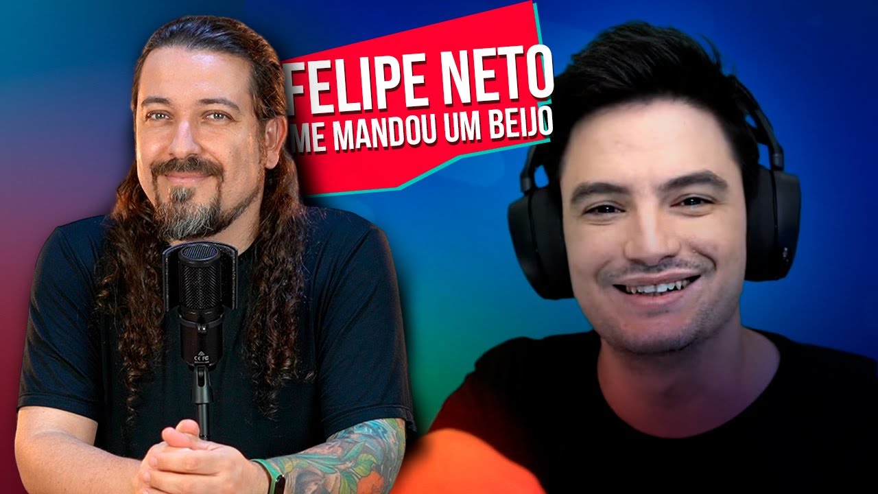Felipe Neto me mandou um beijo na live e voltou a cogitar ser vegano