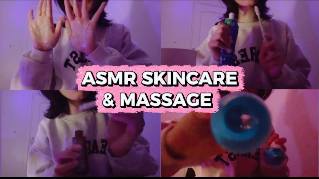 ASMR VIETNAM Skincare & massage cho chiếc người đáng eo 😚 No talking, layered sounds, mouth sounds