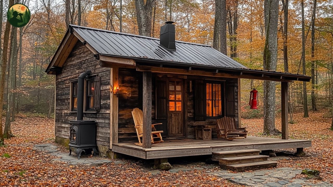 Start To Finish: Man Builds Entire Wooden Cabin By Hand In The Forest