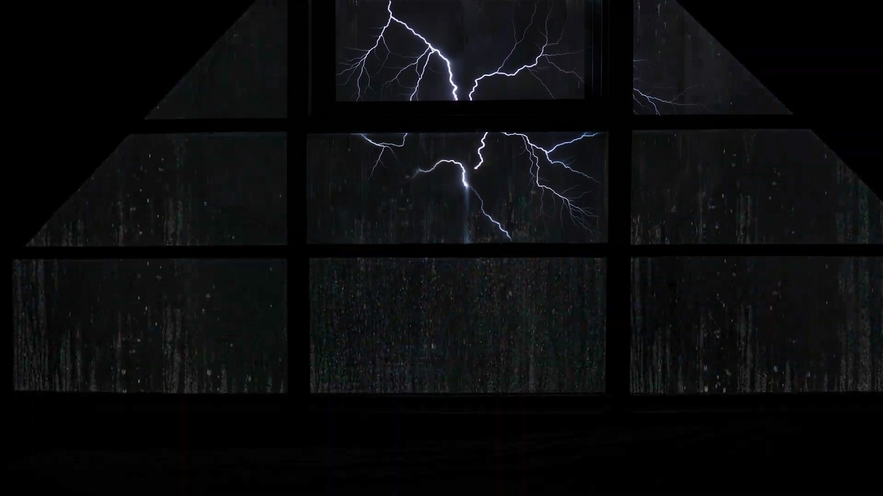 Heavy Rain & Lightning Outside Window⚡🪟Relive Childhood Nights & Feel the Warmth of Mother&rsquo;s Embrace