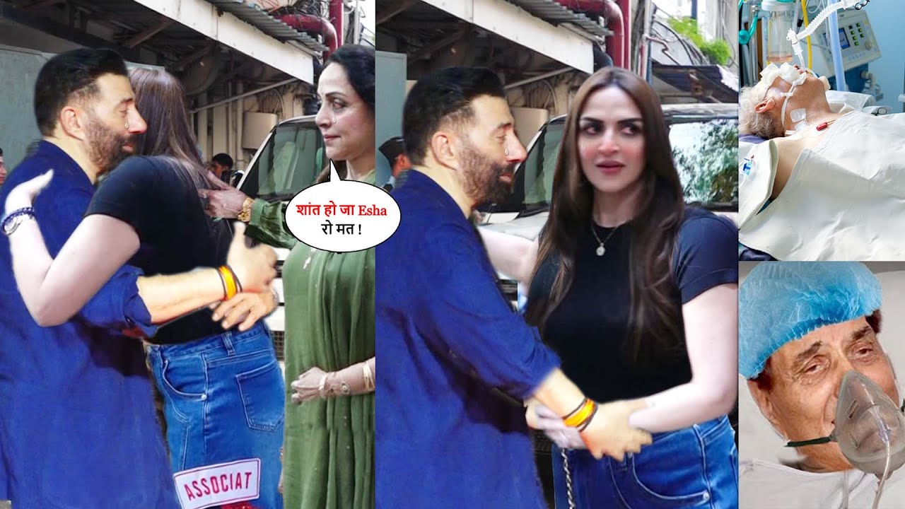 Sunny Deol and Esha Deol Together Outside Breach Candy Hospital After Meeting Dharmendra