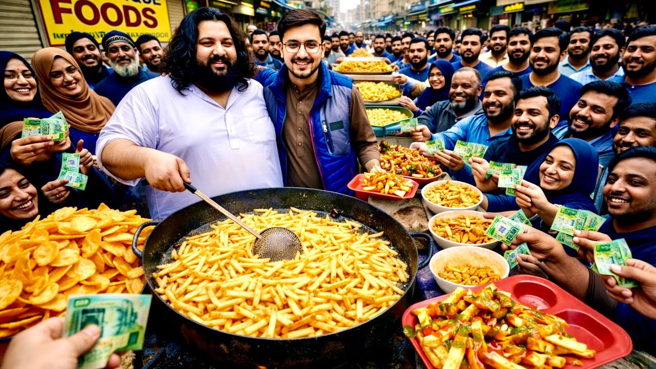 Golden Crispy French Fries 🍟 | Street Food Potato Fries | Spicy Finger Chips | Kasi Road Quetta 