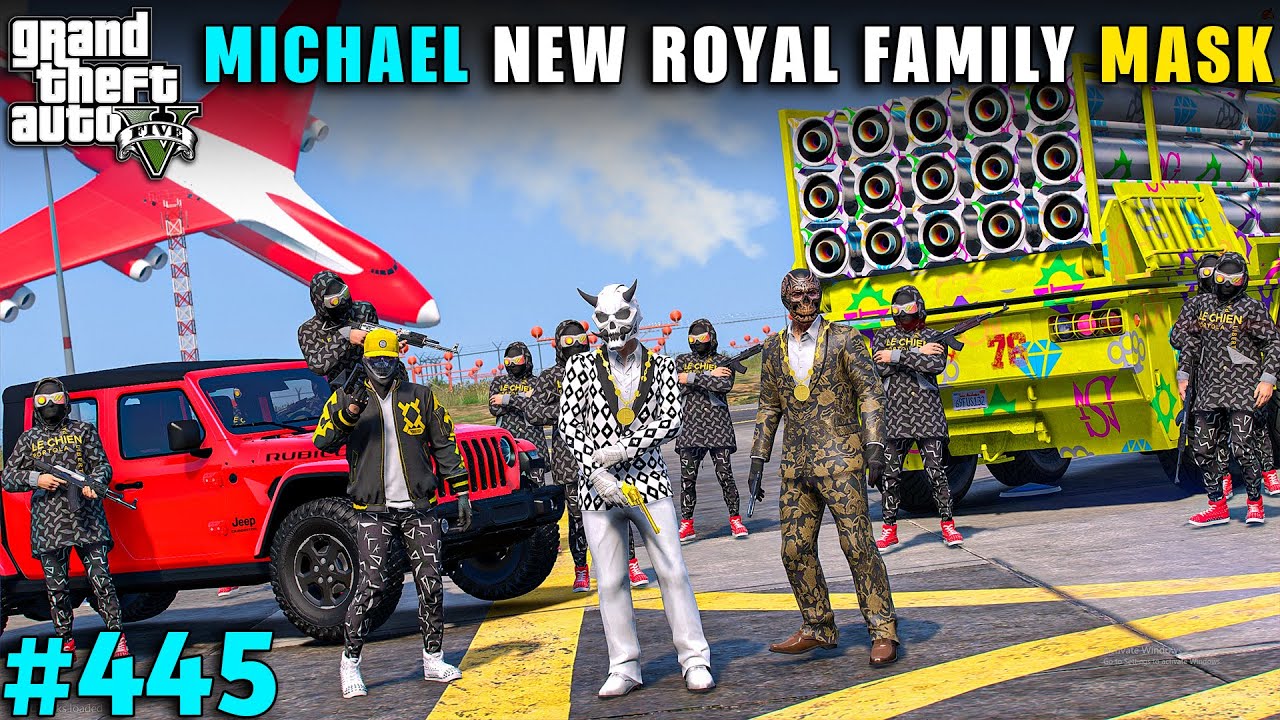 MICHAEL NEW ROYAL FAMILY SUIT AND MASK WITH NEW JEEP RUBICON | GTA V GAMEPLAY 