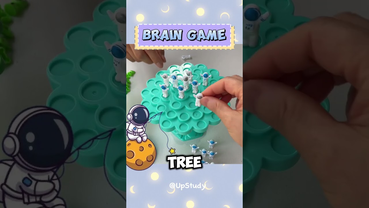 🥳Funny Brain Game For Kids | Astronaut Balance Tree Challenge #puzzlegame #funny #shorts