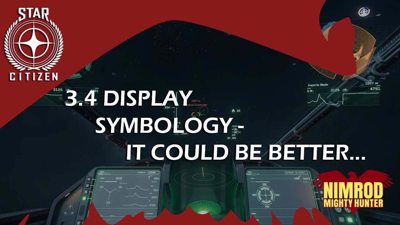 Star Citizen Alpha 3.4 ship display symbology - it could be better....