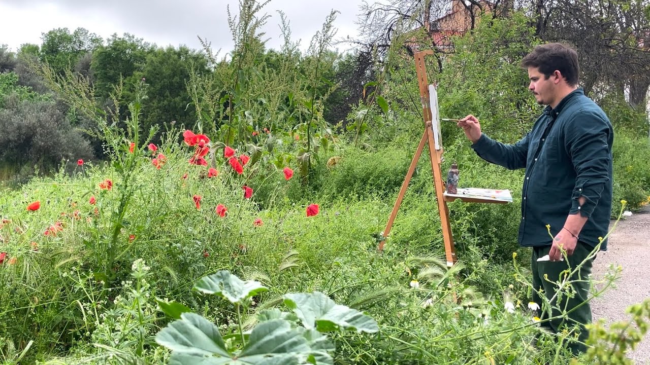 Relaxing painting process | Natural birds sounds
