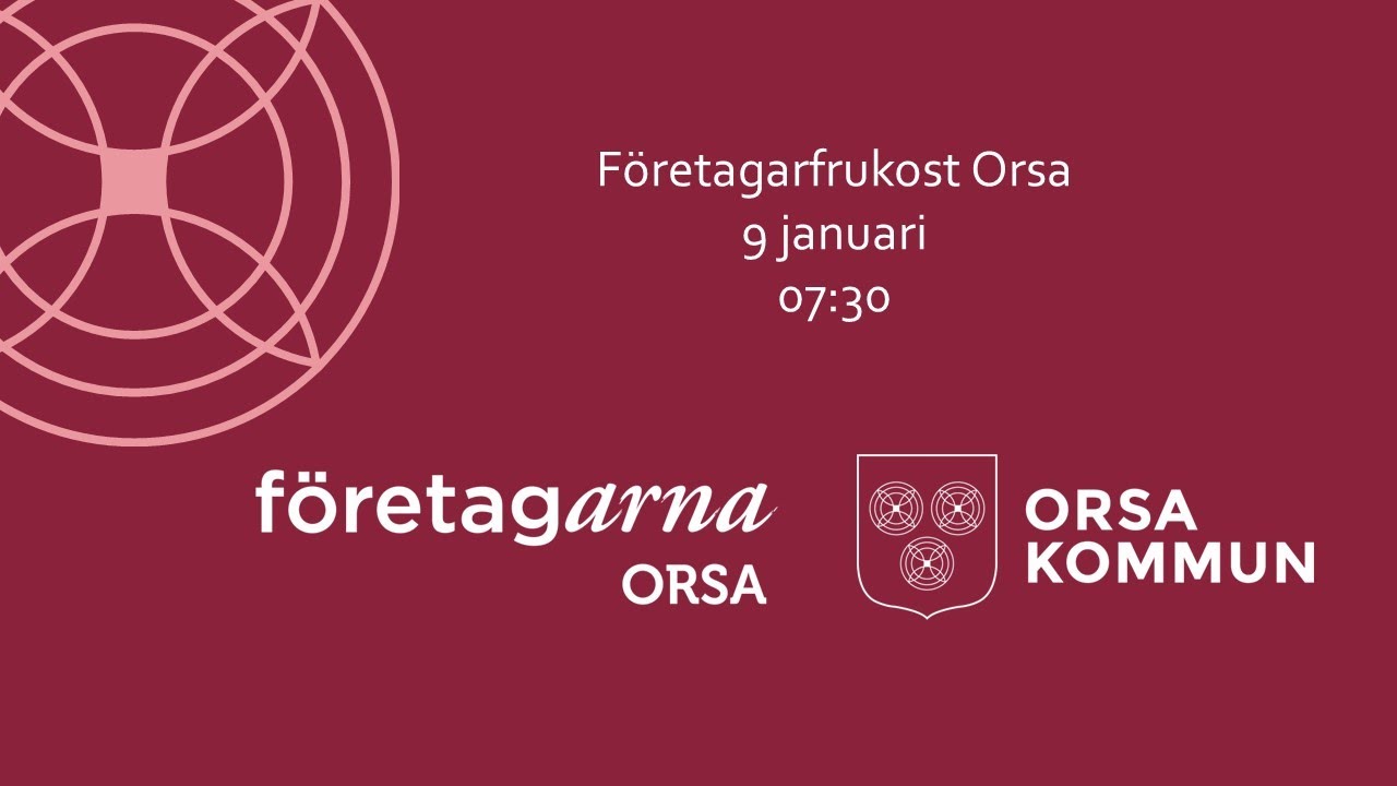 Företagarfrukost Orsa 9 jan 2026
