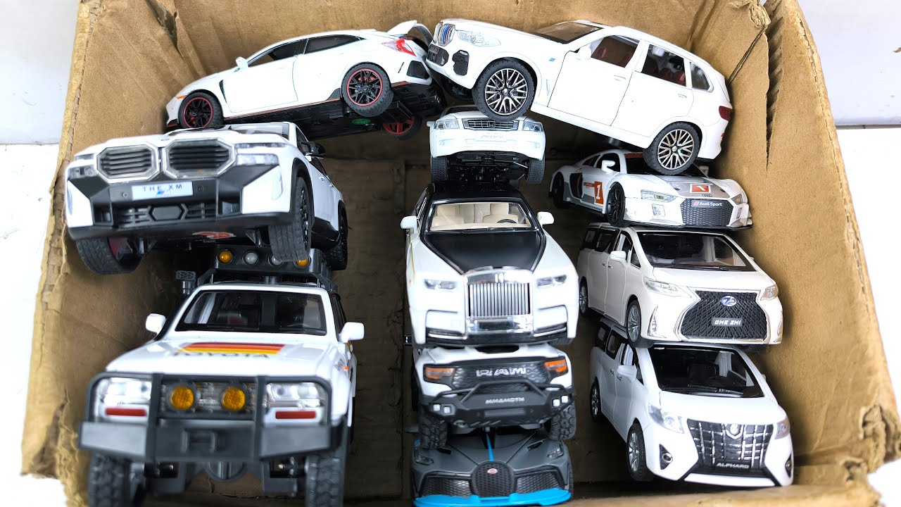 Box Full of Model Cars -Mazda Mx5, Koenigesgg Jesko, Lamborghini Scv12, Byd Yang Wang U8, Toyota Car