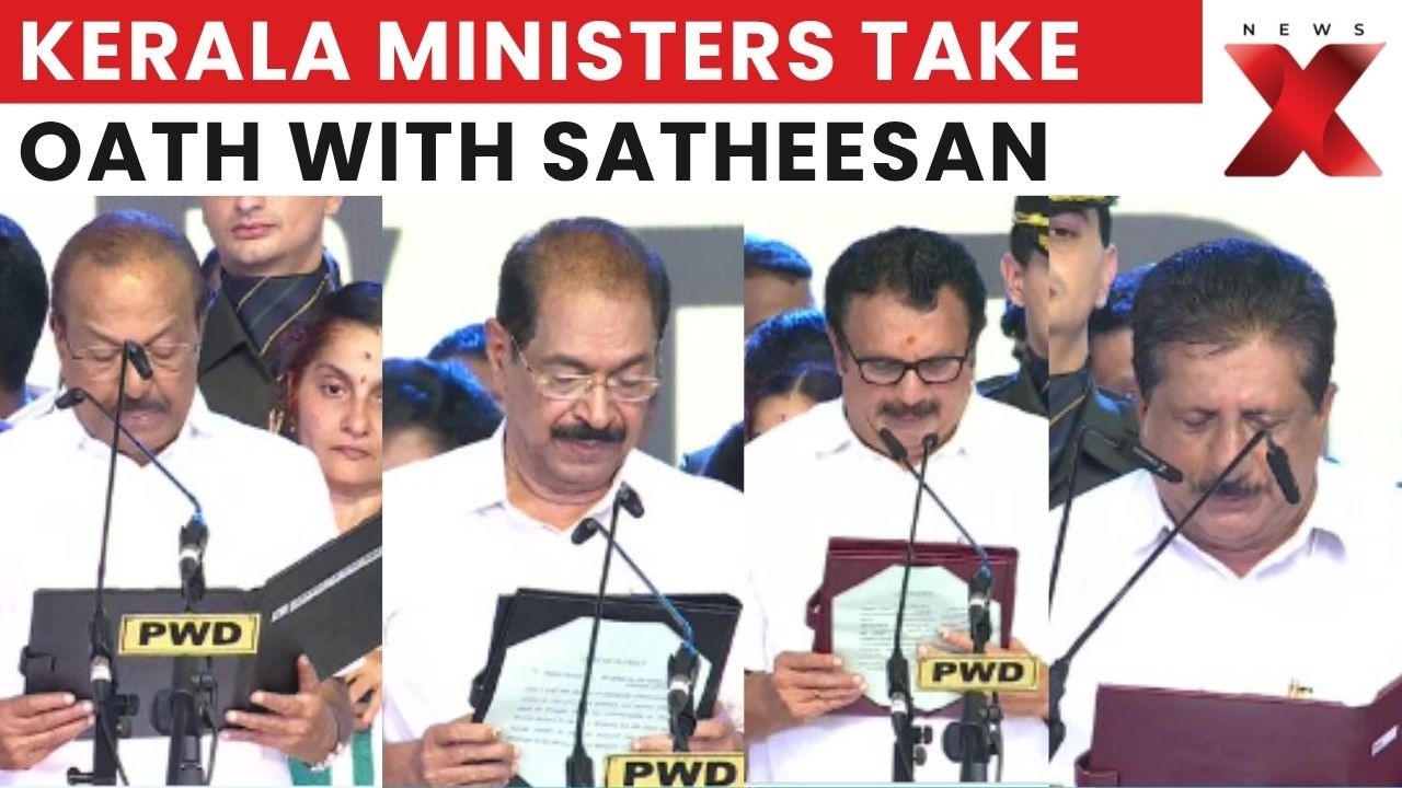 PK Kunhalikutty, Sunny Joseph & K Muraleedharan & Mons Joseph Take Oath in Satheesan Kerala Cabinet