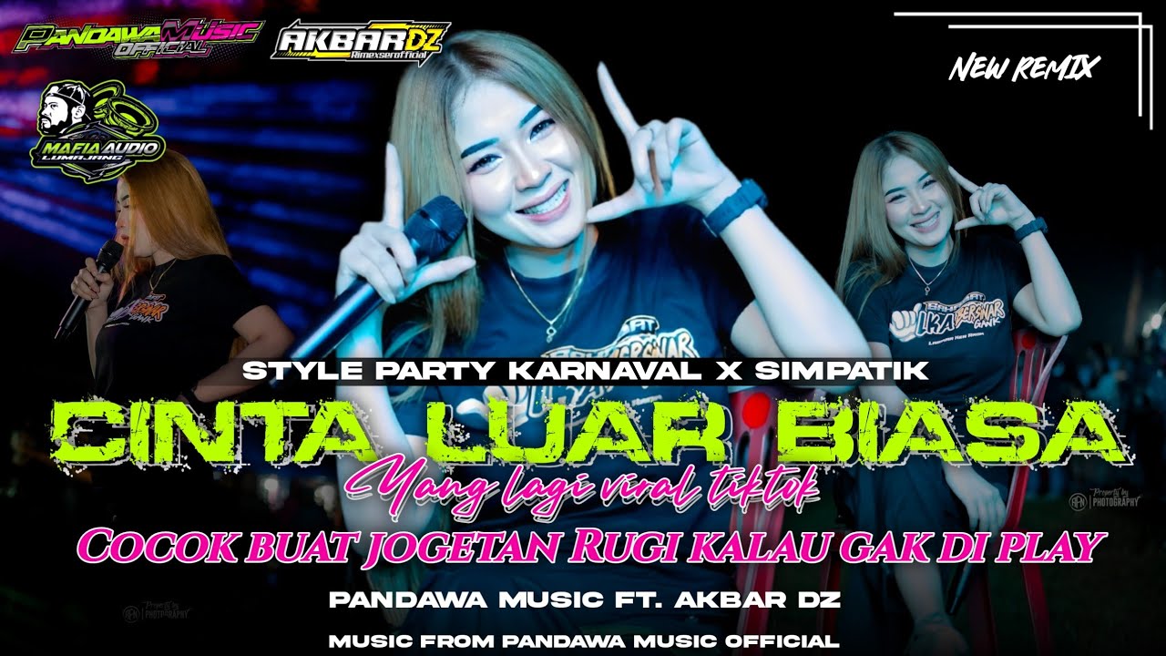 DJ CINTA LUAR BIASA X MELODI DRACIN VIRAL TIKTOK‼️‼️ STYLE PARTY X SIMPATIK•JINGLE MAFIA AUDIO JLT