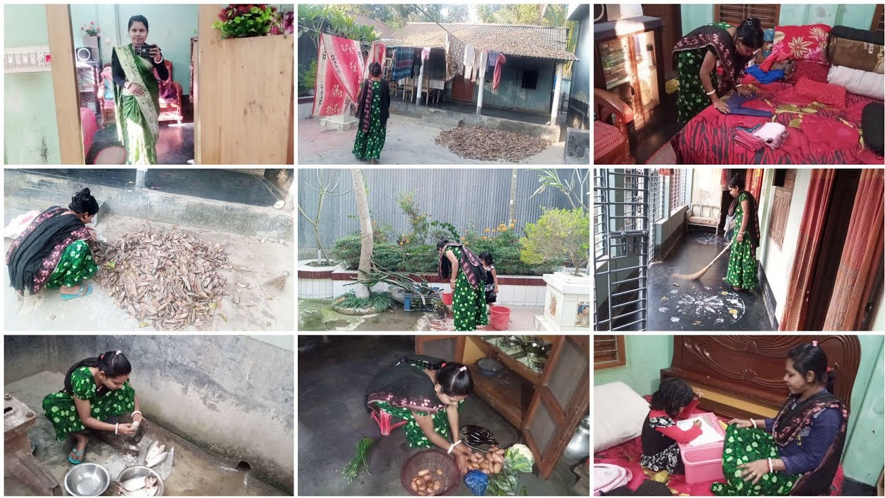 বিকেল থেকে রাত পযন্ত সংসারের কি কি কাজ করলাম 🏡🏡