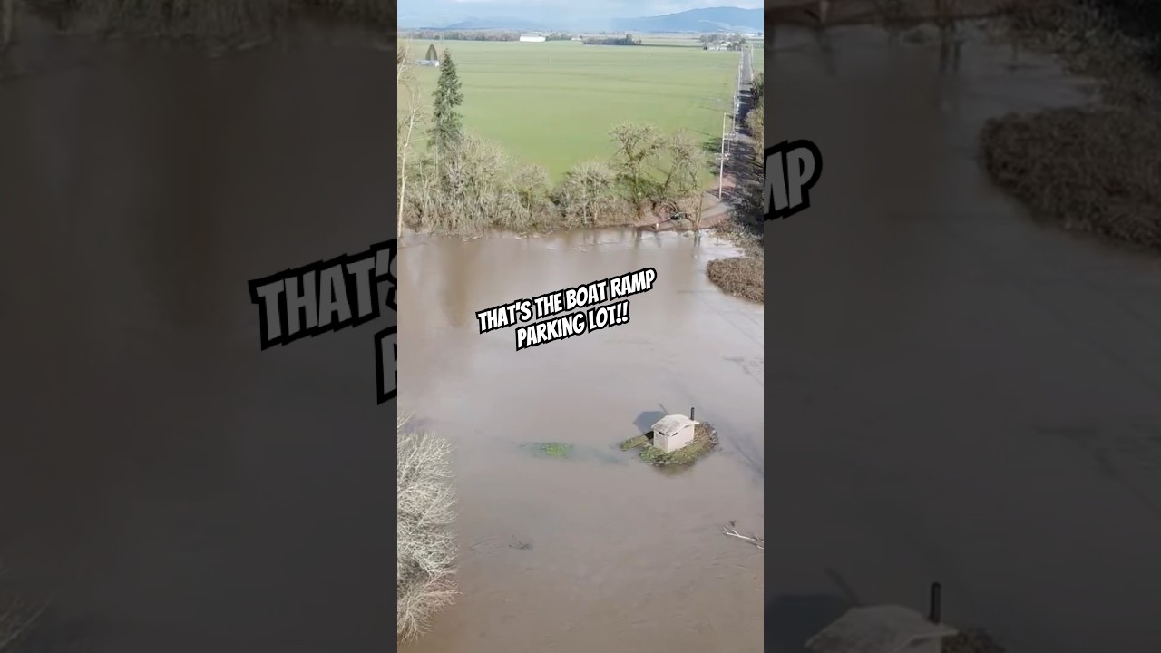 Some crazy flooding here in the valley!! #flood #highwater #dji #drone #adventure #staysafe