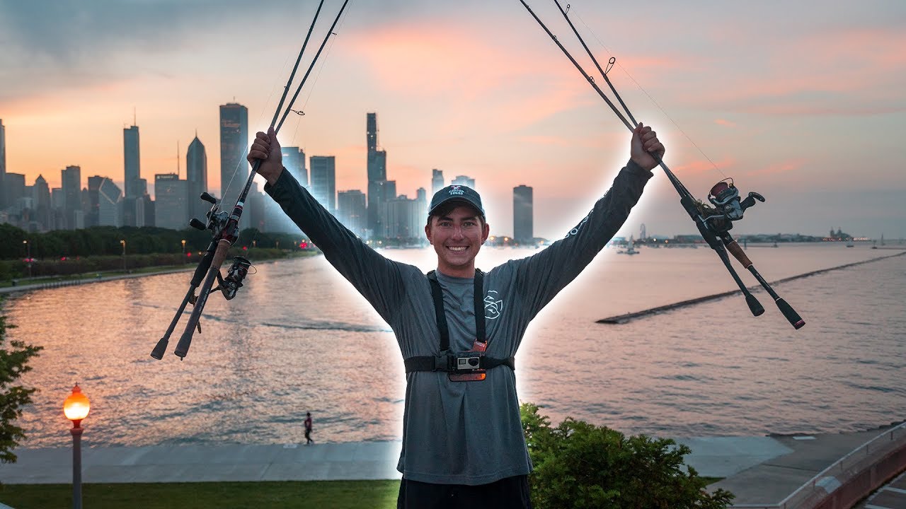 Urban Fishing in Downtown Chicago (Surprise Catch)