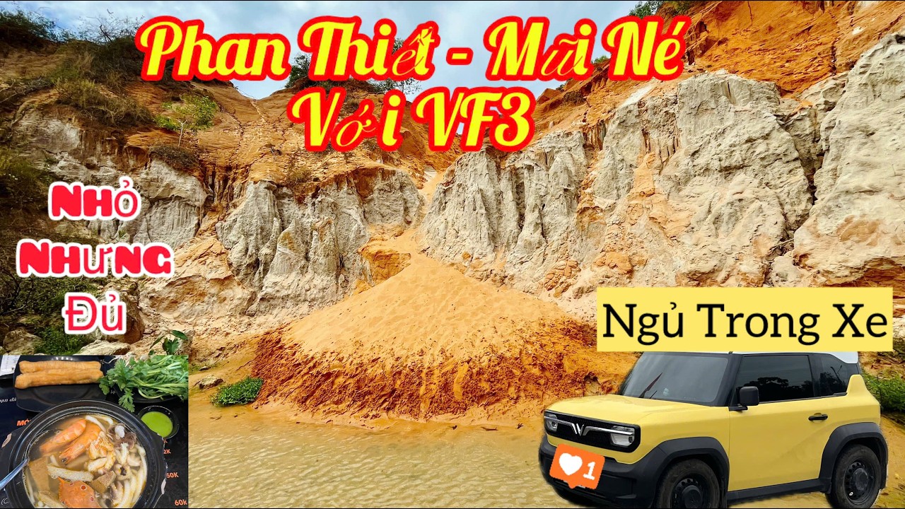 VF3 Khám Phá Du Lịch Phan Thiết - Mũi Né - Ngủ Trong Xe Liệu Có Ổn? #vf3 #xedien