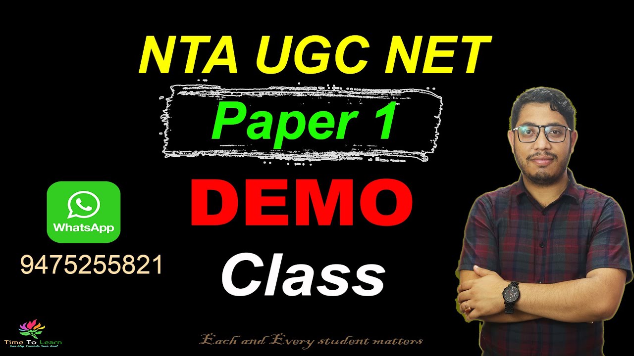 Demo Class for NTA UGC NET Paper 1 students