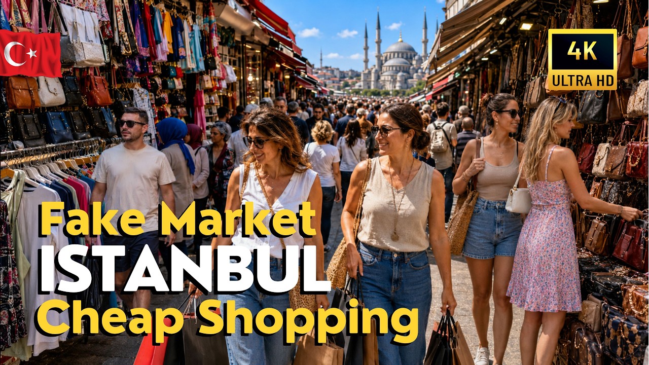 🇹🇷 Стамбул, Турция 2026, прогулка в 4K | Рынок подделок, дешевый шопинг, магазины реплик, цены и ...