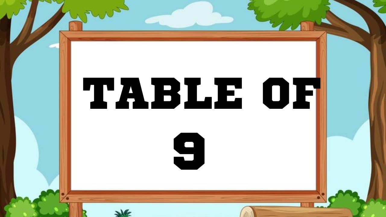 9-x1=9 Multiplication, Table of Nine 9 Tables Song Multiplication Time of tables - Playful Panda TV