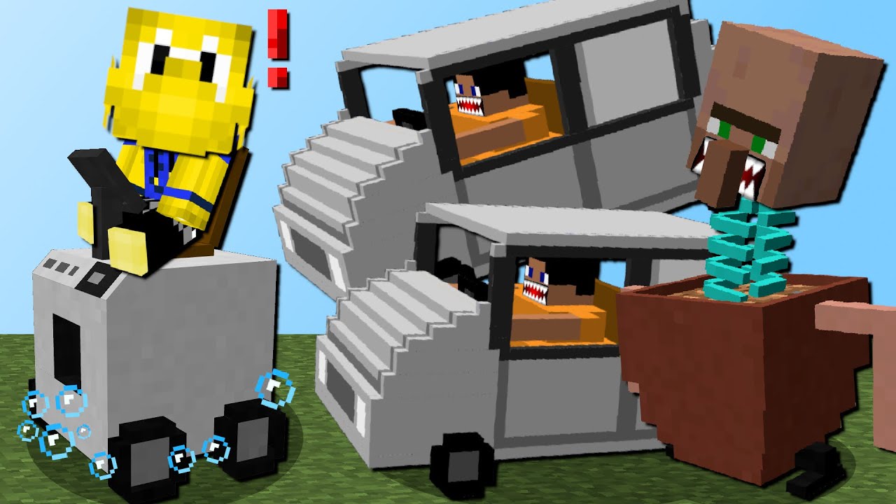 Gef&auml;hrlicher Topf-Bewohner! (Fahrende Waschmachine & Autofahrer) - Minecraft Doofi