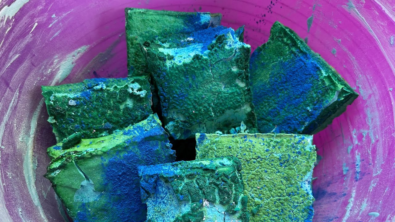 Citric Acid Dyed Gymchalk for 13k! • Crusty Flakey CRUNCHY • Oddly Satisfying • Gym Chalk ASMR