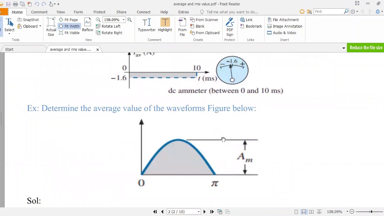 average and rms value
