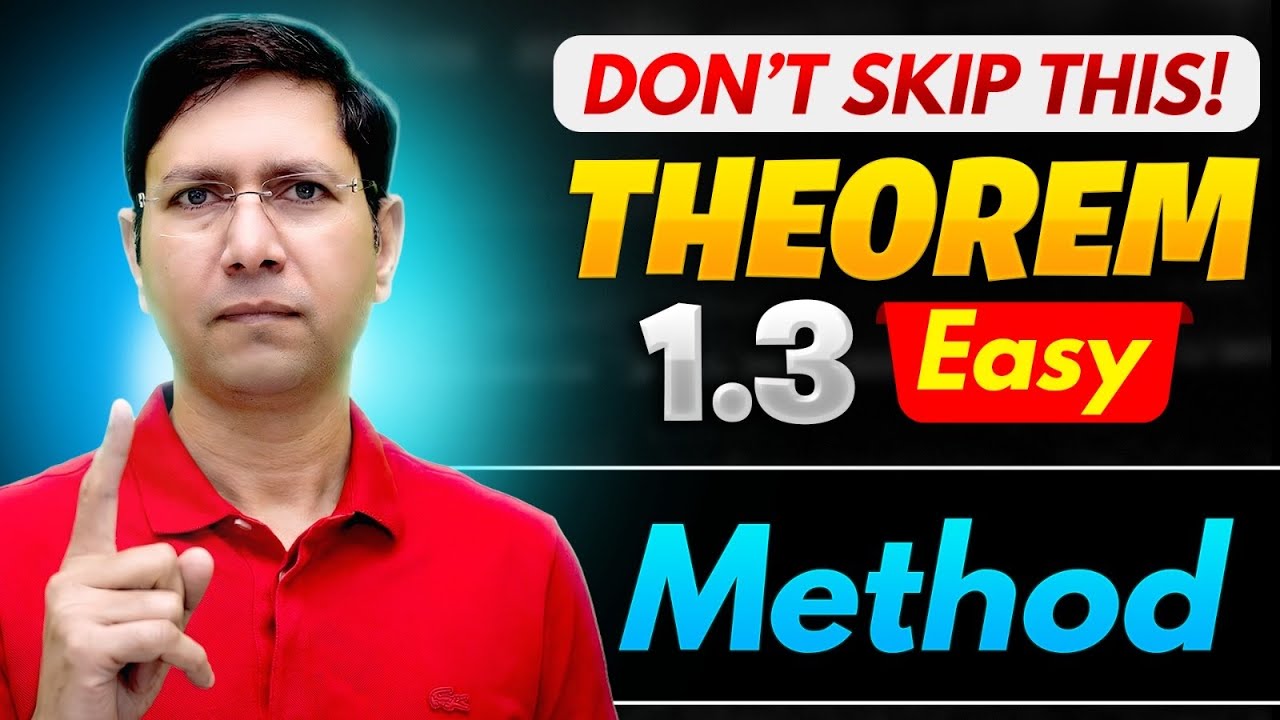 Class 10 Maths - Theorem 1.3 Proof | Most Important Board Exam Question | SineCos