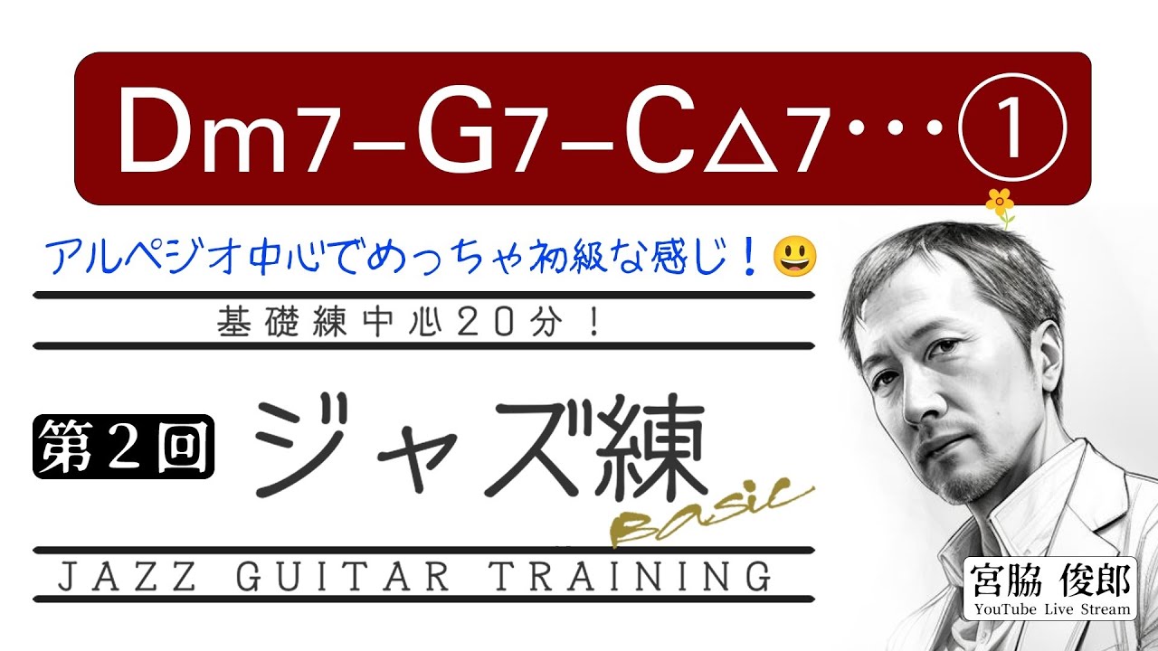 ジャズ練 Vol.02〜Jazz Guitar Basic Training　「Dm7-Ｇ7-Ｃ△7-（1）」