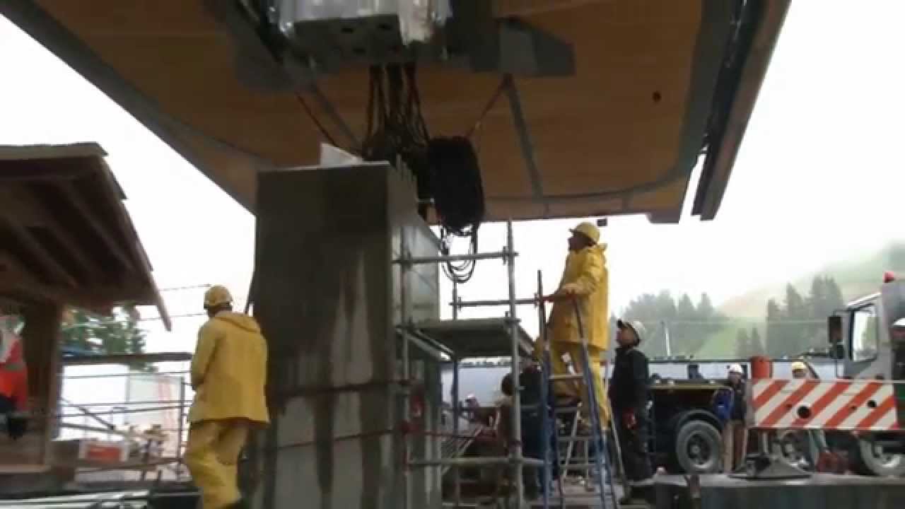 Montage gare du télésiège de l'Aiguille du Fruit