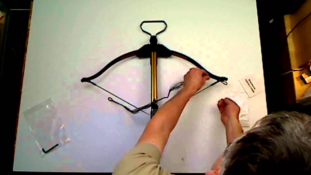 Stringing a 120 130 150 175 180 pound crossbow using a cable stringer