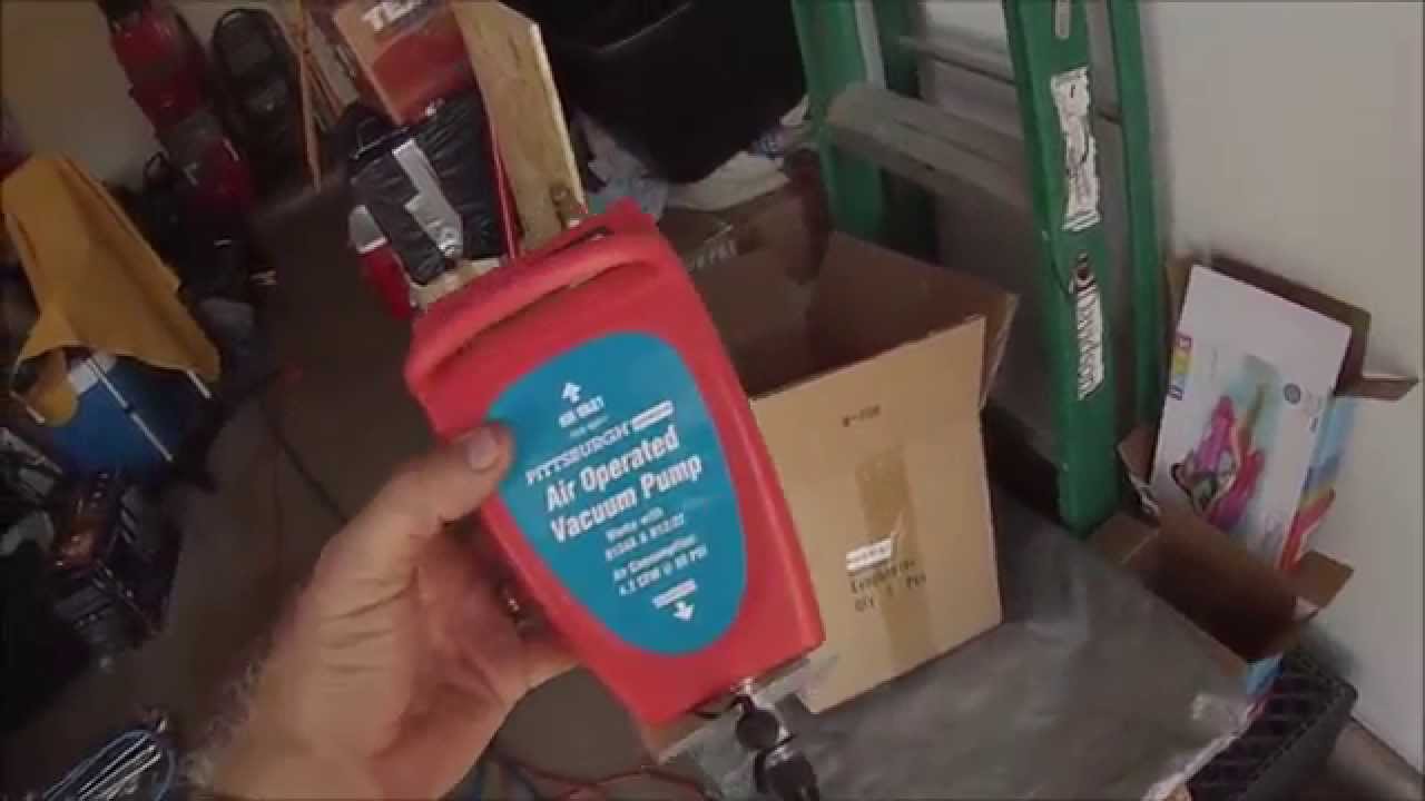 Open Box Review of Harbor Freight Air Operated Vacuum Pump