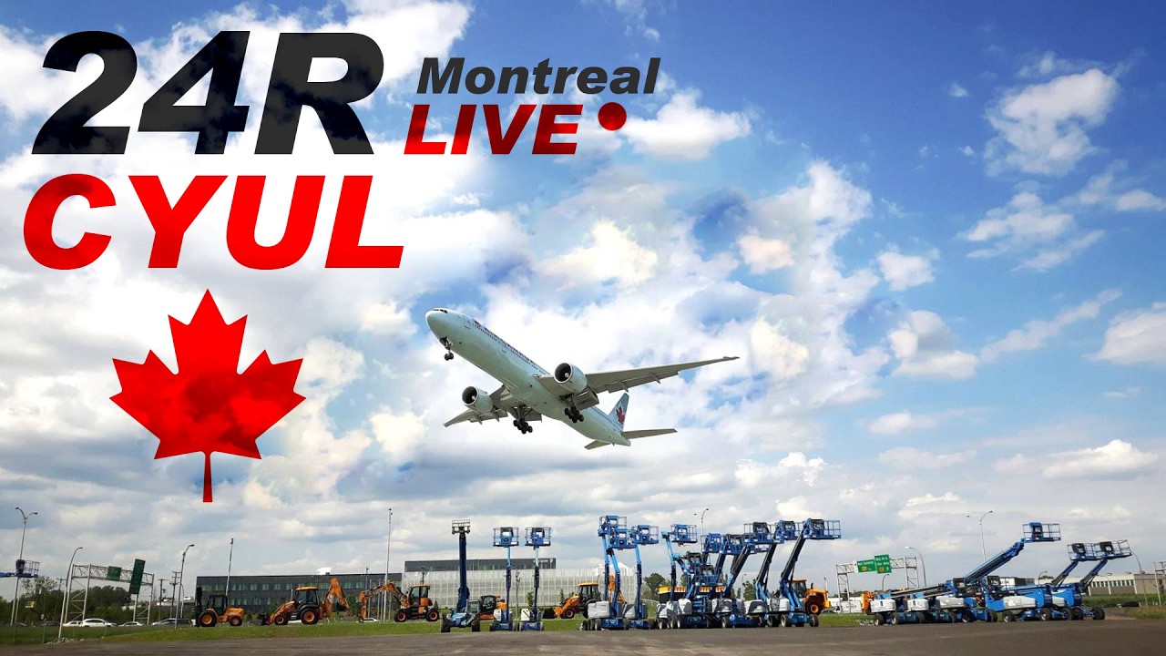LIVE Montreal Trudeau Airport CYUL 24/7 Webcam Runway 24R