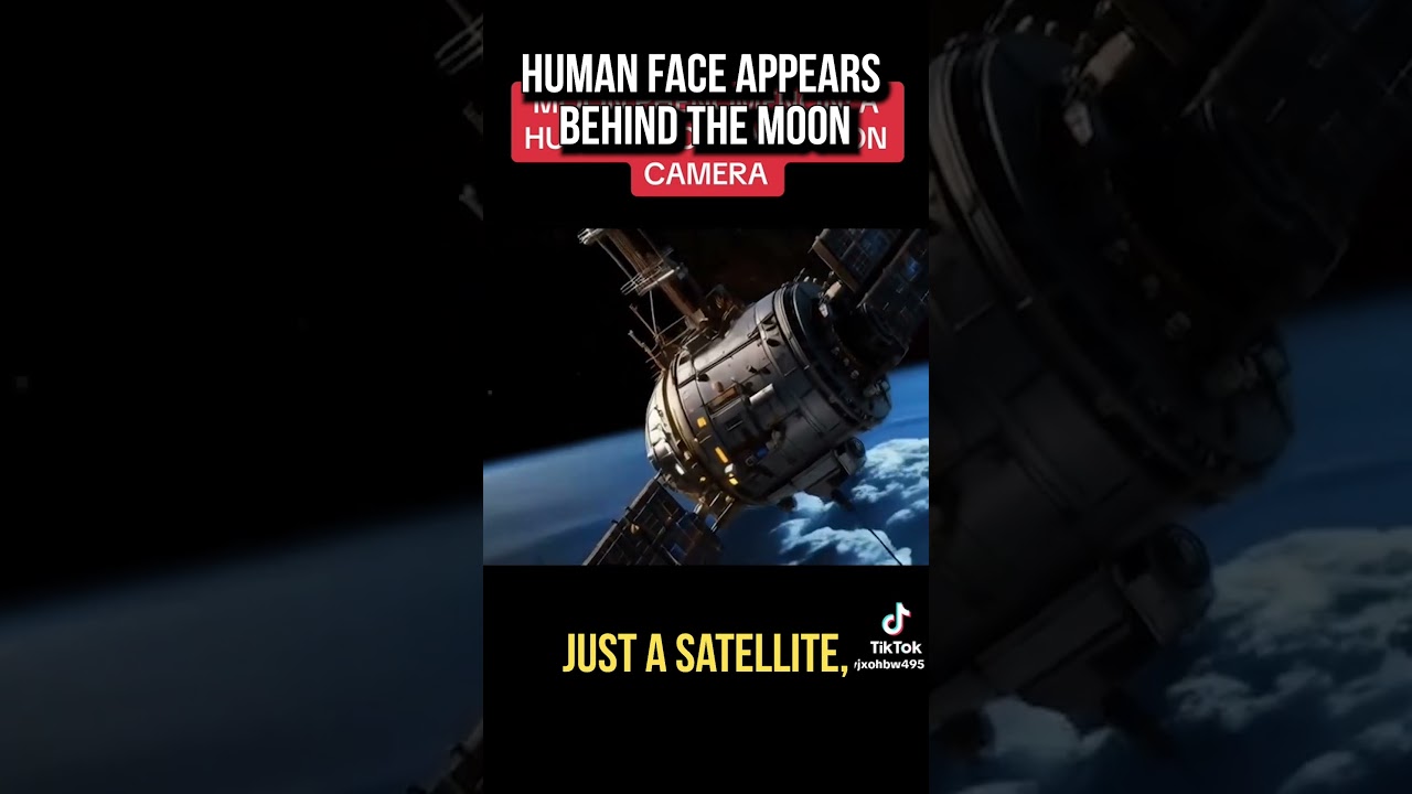 Human Face APPEARS Behind The MOON #shorts