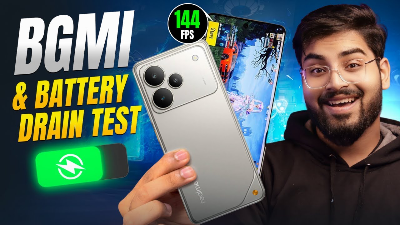 realme P4 5G BGMI Test with FPS Meter 🔥 Battery Drain Test & Heating Test at 144 FPS Graphics