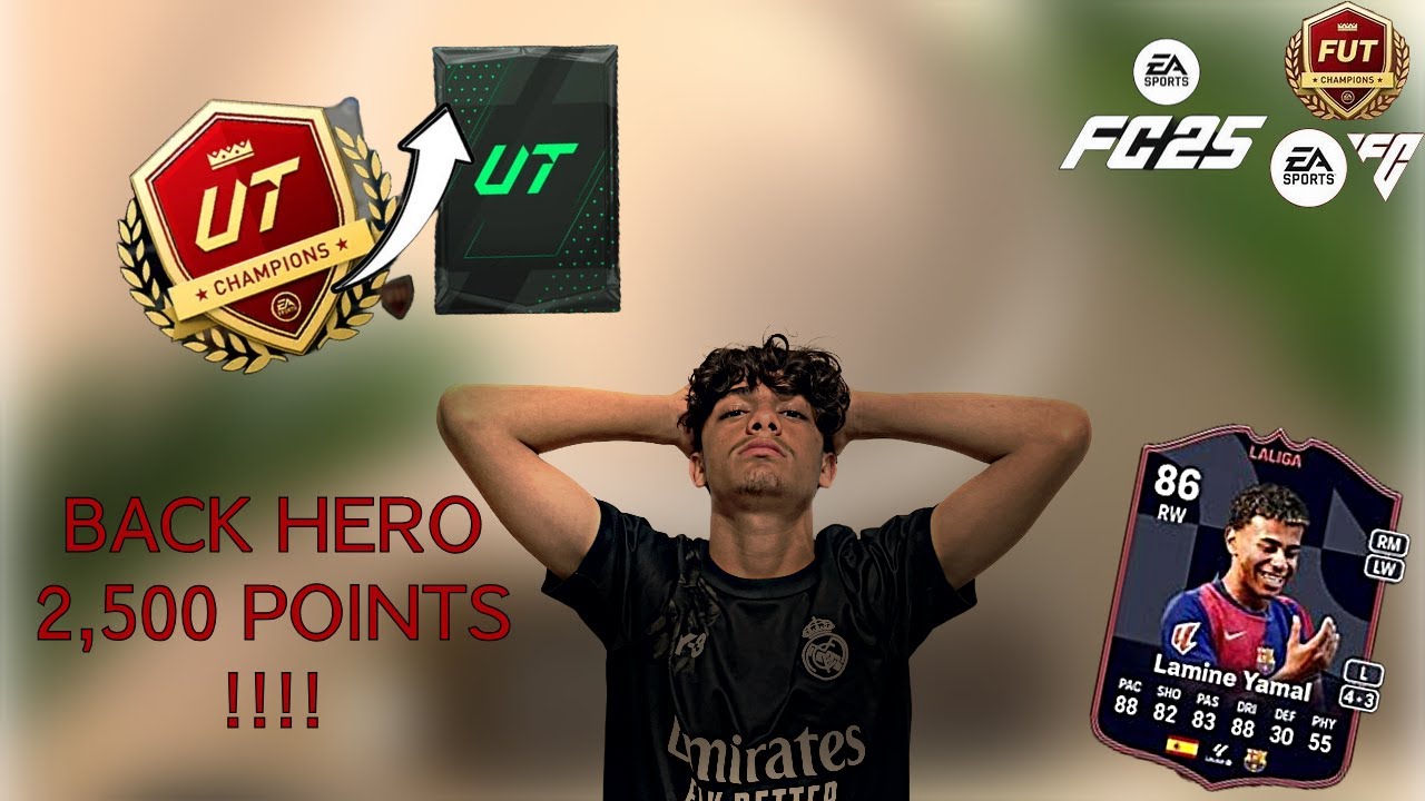 LE PREMIER FUTCHAMPIONS SUR FC25 ! J'AI ACHETE PACK HERO 2,500 POINTS !!!! TEST YAMAL 86.