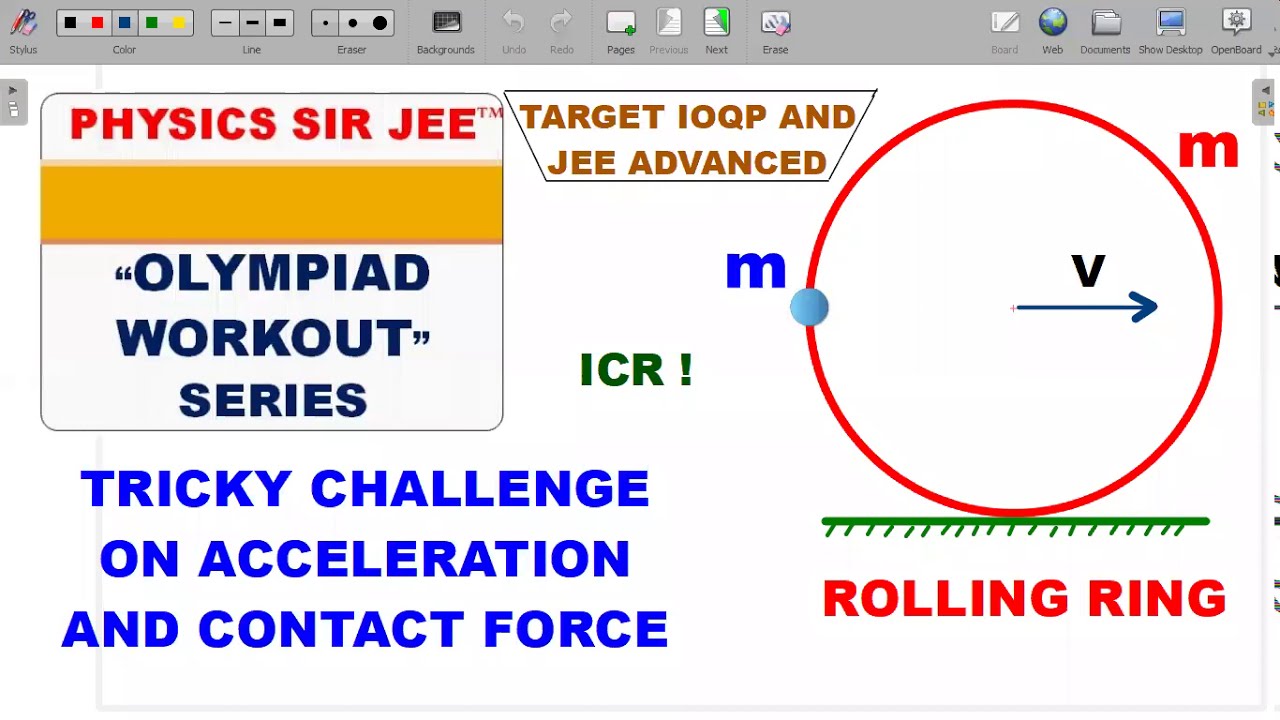 TARGET JEE ADVANCED 2022 | ICR | ROLLING | PSEUDO TORQUE OLYMPIAD WORKOUT VIDEO-25 SCHOOL PHYSICS