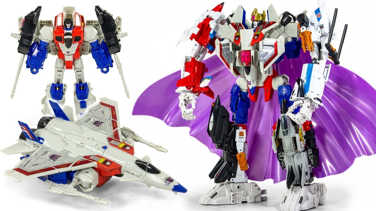 Transformers POWER of the PRIMES Voyager Starscream Combiner Robot Toys