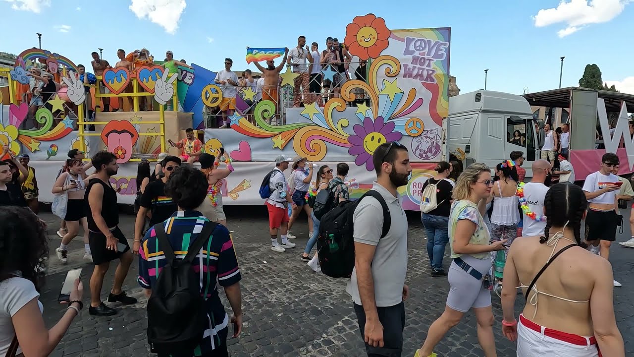 Roma Pride  2022 :  Demonstration of LGBTQ+ Parade, ROME, ITALY - JUNE 2022