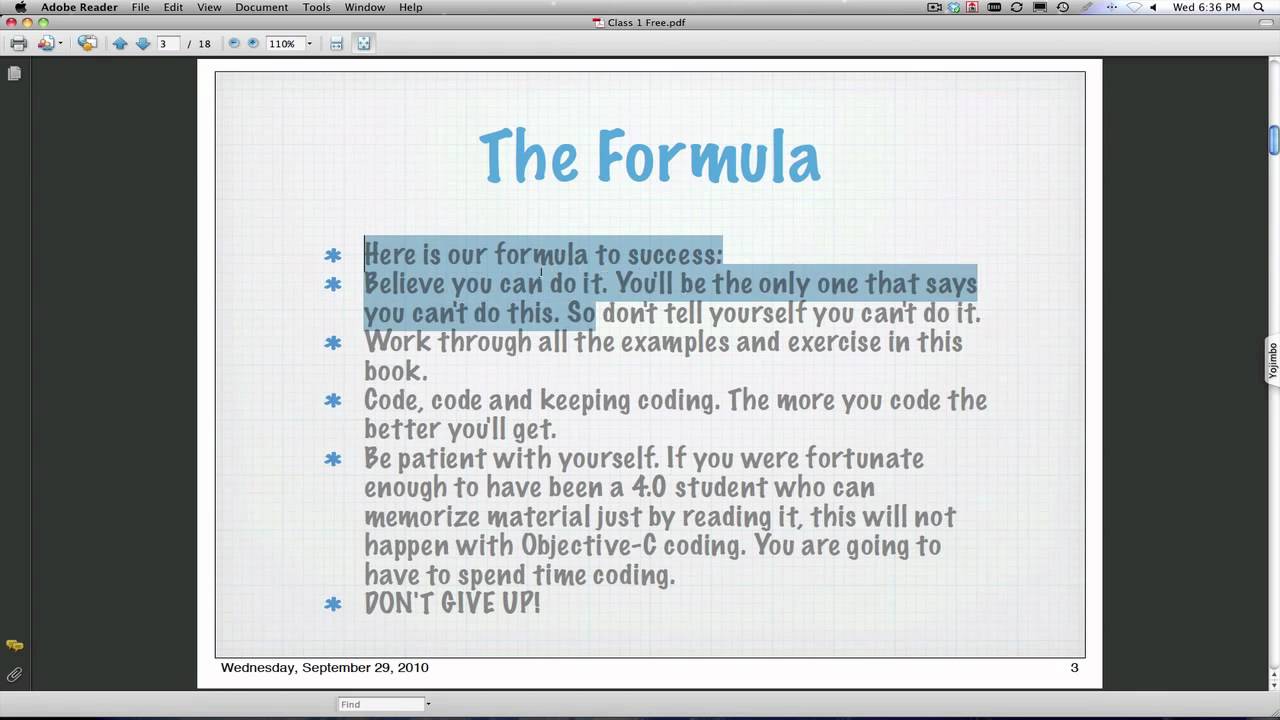 Objective-C for Absolute Beginners - Webinar 1 Part 1