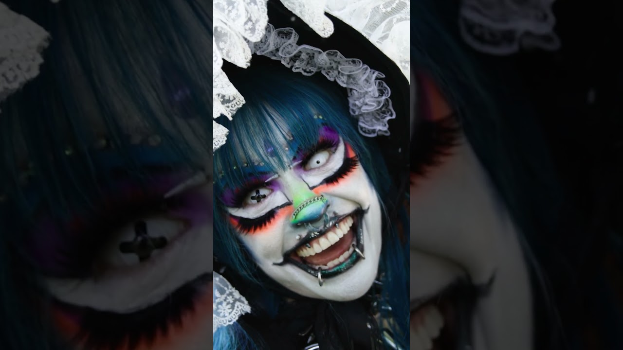 Part 1/3: Demon doll to classic bride - my fianc&eacute; almost cried 🥹 #ytshorts #bride #emo #makeover