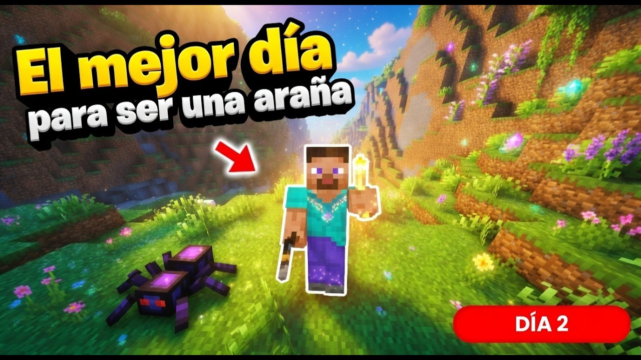 Mods con Minecraft Dia 2 El peor Dia de para ser araña XD