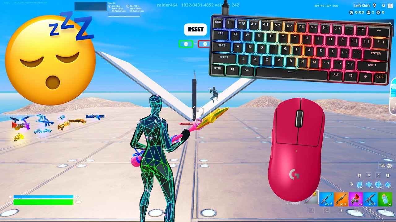 Fastest Mechanical Keyboard for Fortnite | Apex Pro Mini 360FPS Gameplay