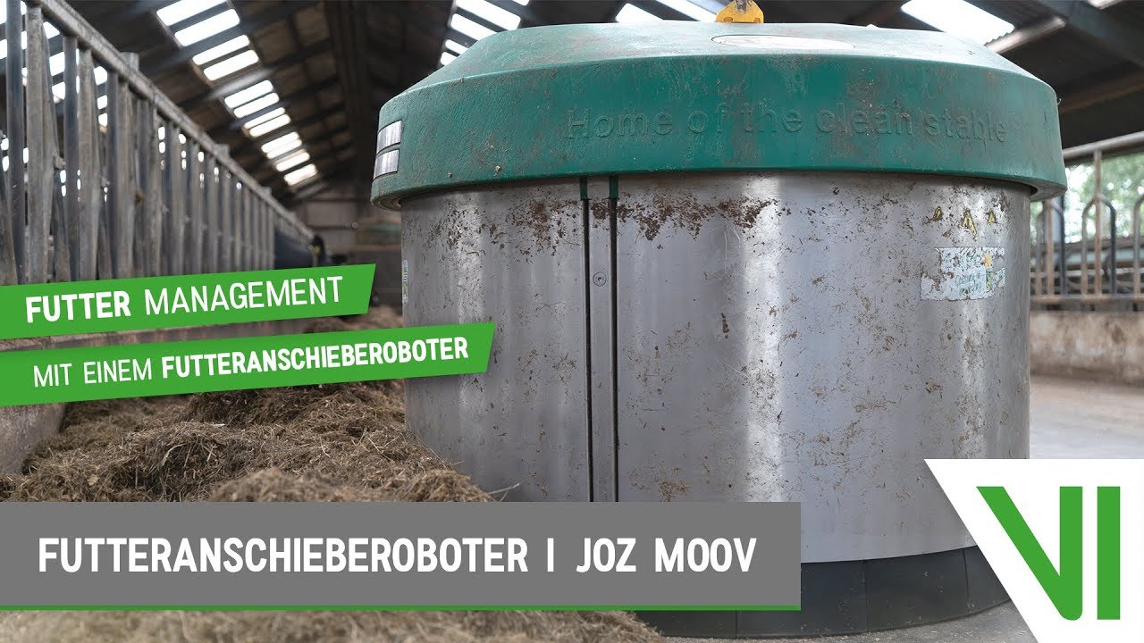 Futter management mit einem Futteranschieberoboter