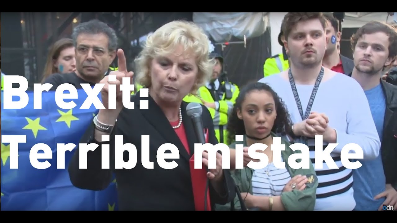 Anna Soubry gets emotional at anti-Brexit rally