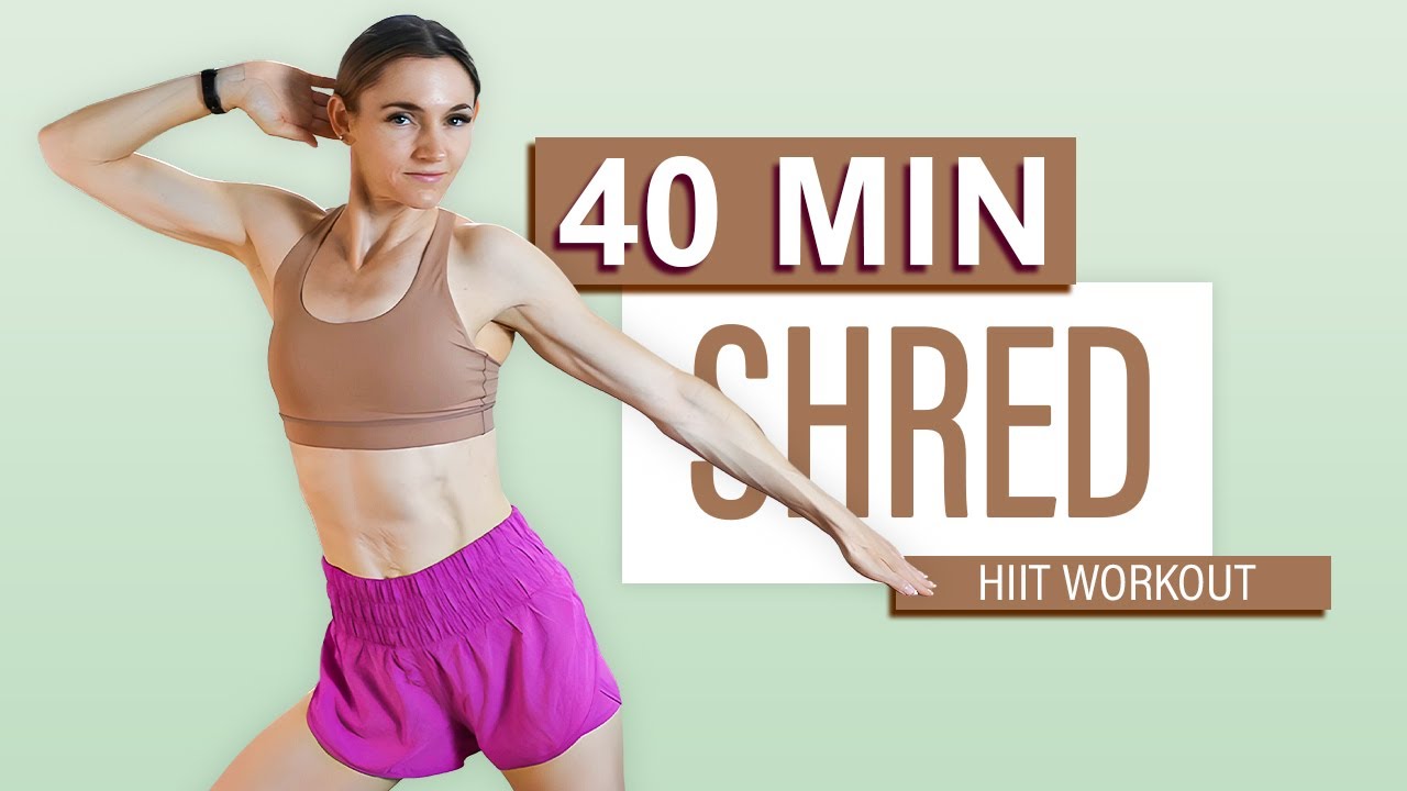 40 MIN SUMMER SHRED HIIT WORKOUT (Advanced) No Equipment, No Repeats, Tone Up