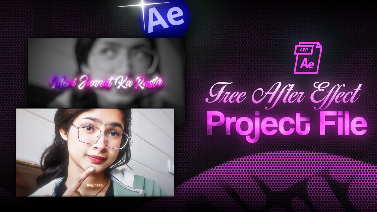 Free After Effects Project File | Glowing Lyrics & 4K CC Preset Download ⚡