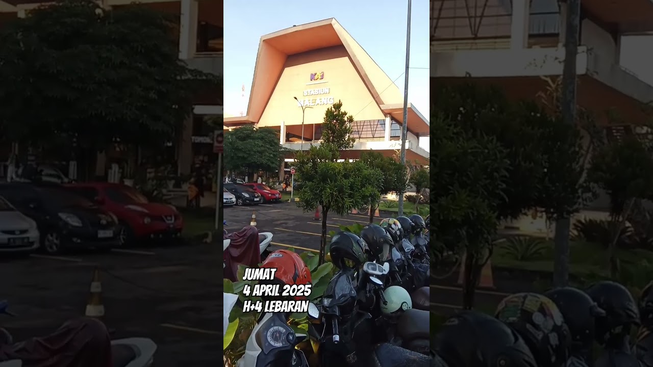 TAMPAK KENDARAAN MEMENUHI STASIUN MALANG DI H+4 LEBARAN #stasiunmalang #stasiunmalangkotabaru #fyp