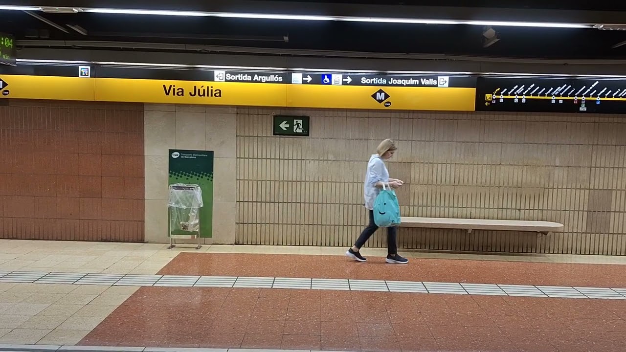 Metro Barcelona L4 Trayecto de Llucmajor a Trinitat Nova en Serie 9000